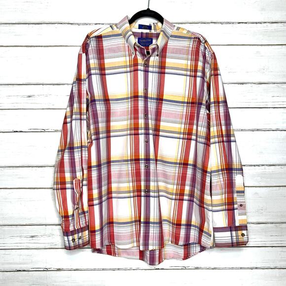 Pendleton Plaid Long Sleeve Cotton Button Down Shirt Size XL - Picture 1 of 9